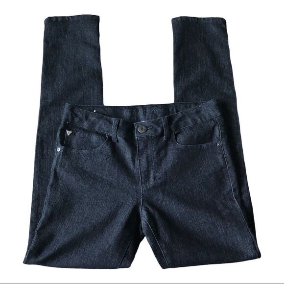 Guess Dark Wash Sarah Low Rise Bling Pockets Skinny Jeans Size 14 Girls - Picture 2 of 10